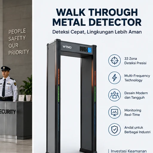 Ilustrasi Walk Through Metal Detector untuk security screening