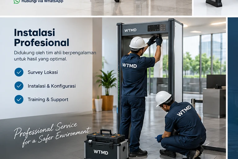 Ilustrasi Walk Through Metal Detector untuk security screening